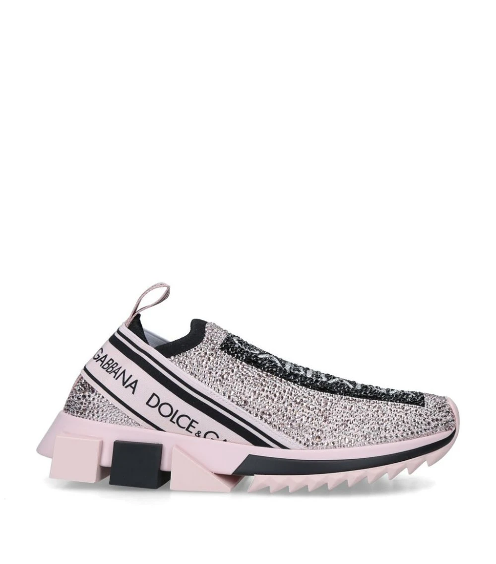 Dolce & Gabbana Sorrento Crystal Sneakers PINK Low-Top Sneakers 3 Dolce & Gabbana Sorrento Crystal Sneakers PINK Low-Top Sneakers - Image 3