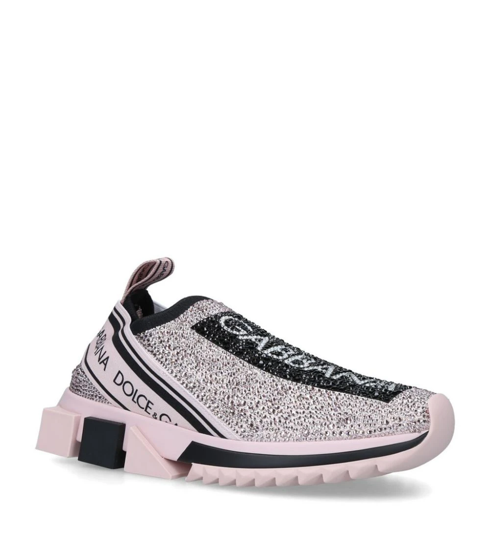 Dolce & Gabbana Sorrento Crystal Sneakers PINK Low-Top Sneakers 1 Dolce & Gabbana Sorrento Crystal Sneakers PINK Low-Top Sneakers
