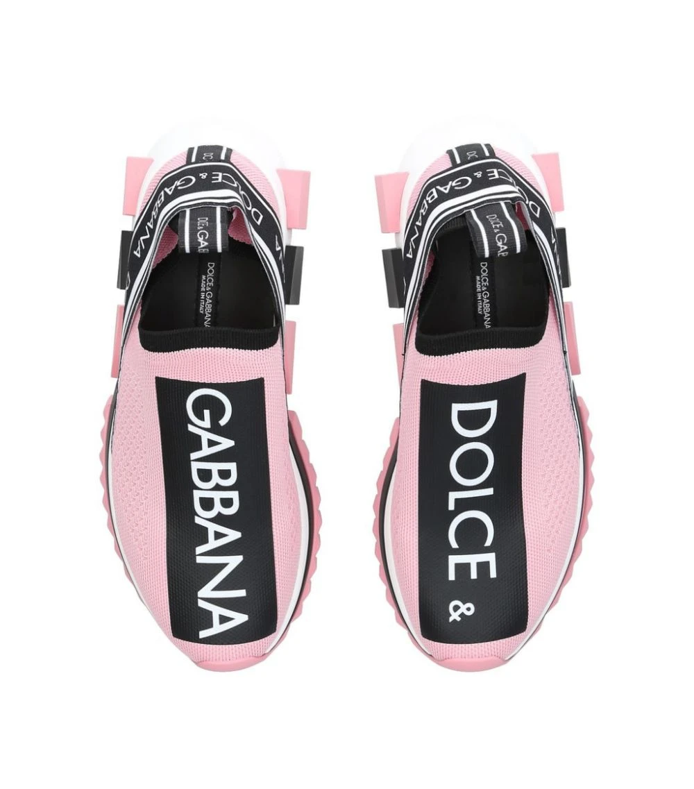 Dolce & Gabbana Sorrento Logo Sneakers pink comb Slip-On Sneakers 4 Dolce & Gabbana Sorrento Logo Sneakers pink comb Slip-On Sneakers - Image 4