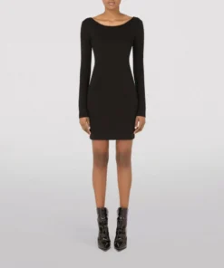 Dolce & Gabbana Strap-Detail Mini Dress N0000-BLACK Mini Dresses -Dolce & Gabbana online Store dolce gabbana strap detail mini dress 17293344 35345477 1000