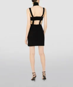 Dolce & Gabbana Strap-Detail Mini Dress N0000-BLACK Mini Dresses -Dolce & Gabbana online Store dolce gabbana strap detail mini dress 17682693 37208757 1000