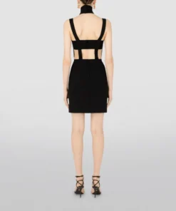 Dolce & Gabbana Strap-Detail Mini Dress N0000-BLACK Mini Dresses -Dolce & Gabbana online Store dolce gabbana strap detail mini dress 17682693 37209789 1000
