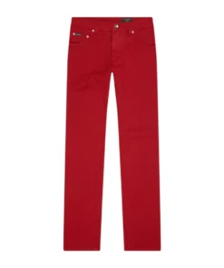 Dolce & Gabbana Stretch Cotton Trousers R2245-COLAR RED Chinos
