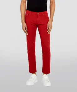 Dolce & Gabbana Stretch Cotton Trousers R2245-COLAR RED Chinos 7 Dolce & Gabbana Stretch Cotton Trousers R2245-COLAR RED Chinos -Dolce & Gabbana online Store dolce gabbana stretch cotton trousers 15001769 25428698 1000