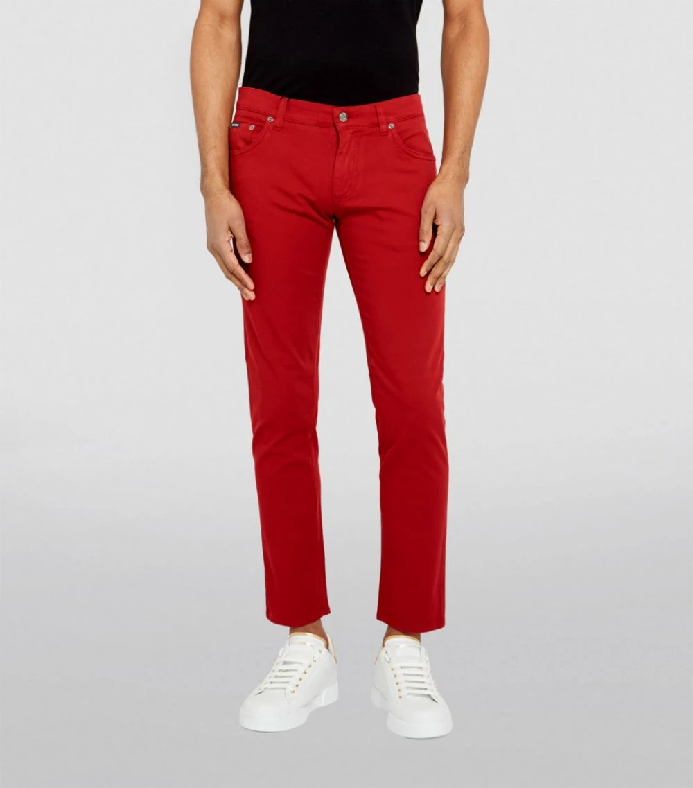 Dolce & Gabbana Stretch Cotton Trousers R2245-COLAR RED Chinos 3 Dolce & Gabbana Stretch Cotton Trousers R2245-COLAR RED Chinos - Image 3