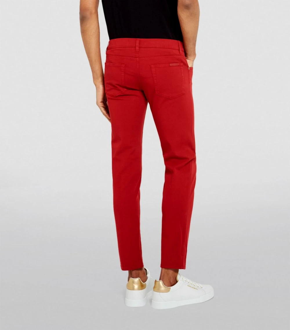 Dolce & Gabbana Stretch Cotton Trousers R2245-COLAR RED Chinos 4 Dolce & Gabbana Stretch Cotton Trousers R2245-COLAR RED Chinos - Image 4