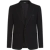 Dolce & Gabbana Stretch-Jersey Tailored Jacket N0000-BLACK Blazers