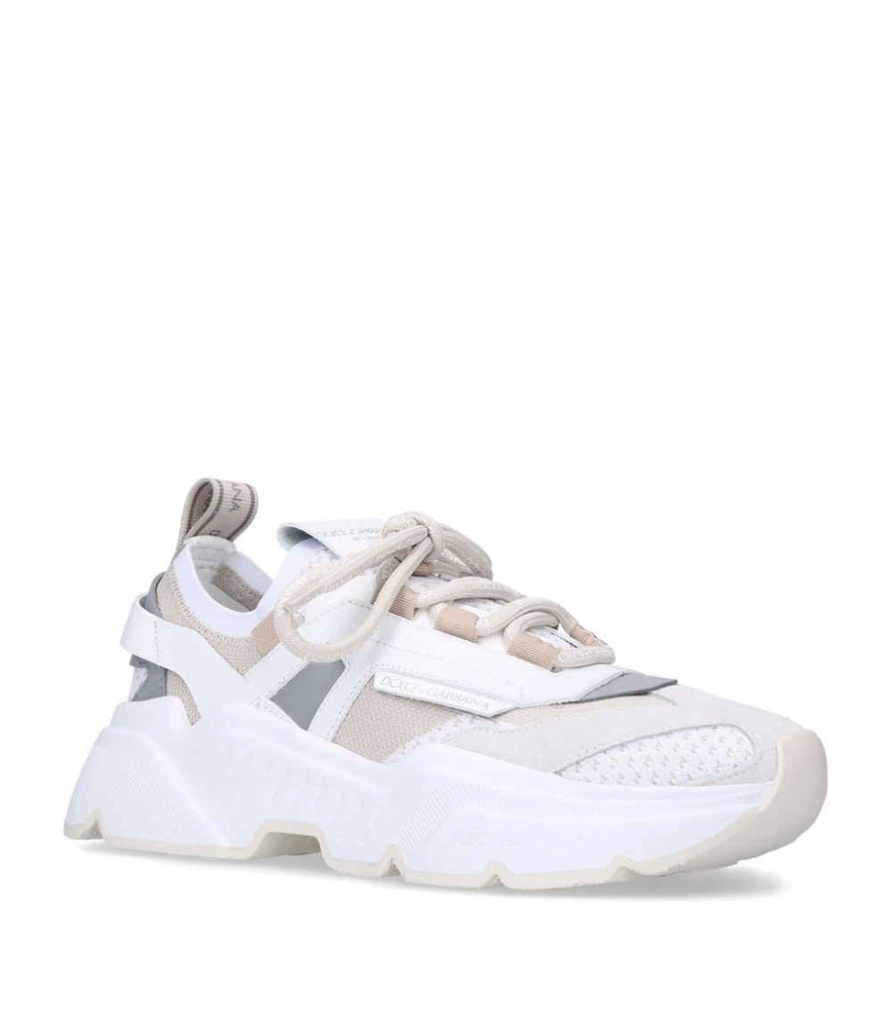 Dolce & Gabbana Stretch-Knit Daymaster Sneakers WHITE Low-Top Sneakers 1 Dolce & Gabbana Stretch-Knit Daymaster Sneakers WHITE Low-Top Sneakers