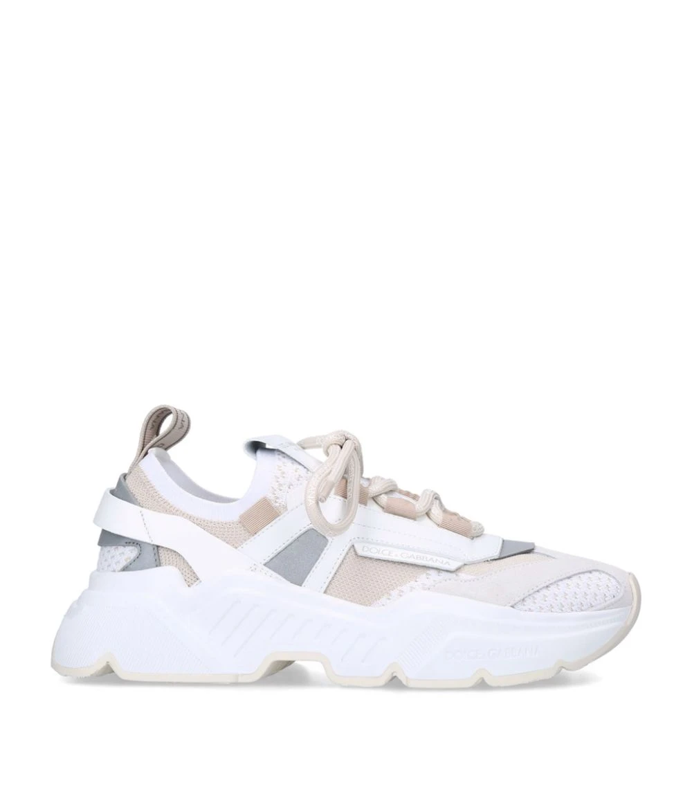Dolce & Gabbana Stretch-Knit Daymaster Sneakers WHITE Low-Top Sneakers 3 Dolce & Gabbana Stretch-Knit Daymaster Sneakers WHITE Low-Top Sneakers - Image 3