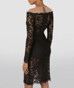 Dolce & Gabbana Sweetheart Neckline Midi Dress N0000-BLACK Midi Dresses -Dolce & Gabbana online Store dolce gabbana sweetheart neckline midi dress 17357744 35731706 1000