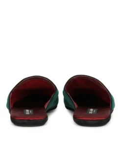 Dolce & Gabbana Velvet Embellished House Slippers 8G566-LAKE/GOLD -Dolce & Gabbana online Store dolce gabbana velvet embellished house slippers 16422386 31541923 1000