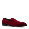 Dolce & Gabbana Velvet Leonardo Slippers WINE