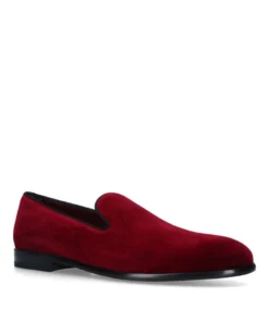 Dolce & Gabbana Velvet Leonardo Slippers WINE