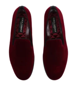 Dolce & Gabbana Velvet Leonardo Slippers WINE -Dolce & Gabbana online Store dolce gabbana velvet leonardo slippers 16008124 29672557 1000