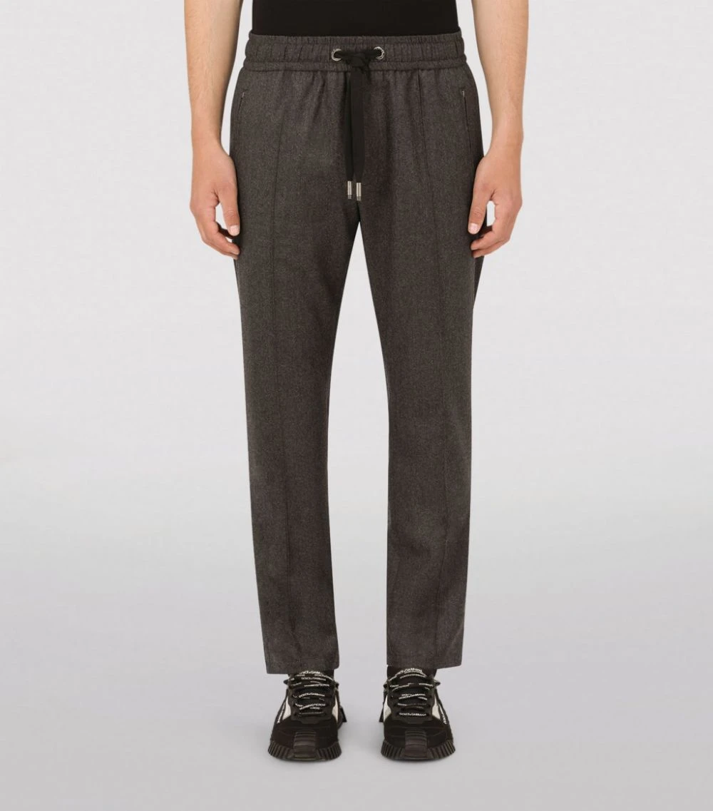 Dolce & Gabbana Virgin Wool Sweatpants S8290-MELANGE GREY 2 Dolce & Gabbana Virgin Wool Sweatpants S8290-MELANGE GREY - Image 2