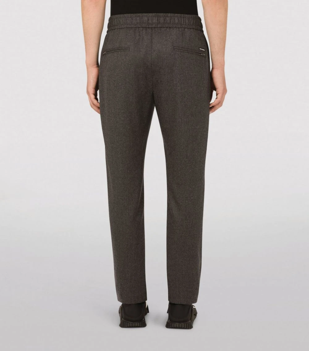 Dolce & Gabbana Virgin Wool Sweatpants S8290-MELANGE GREY 3 Dolce & Gabbana Virgin Wool Sweatpants S8290-MELANGE GREY - Image 3