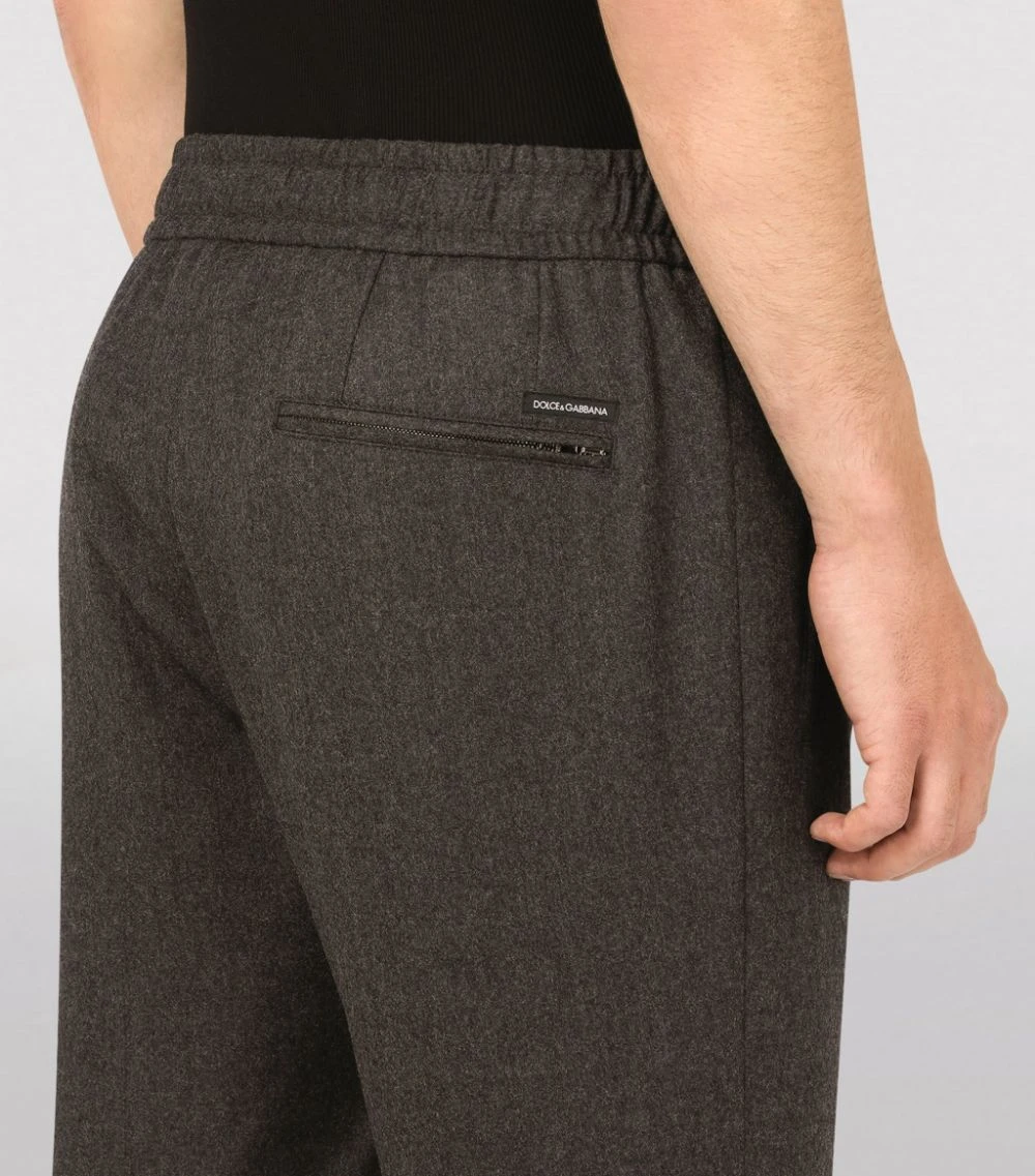 Dolce & Gabbana Virgin Wool Sweatpants S8290-MELANGE GREY 4 Dolce & Gabbana Virgin Wool Sweatpants S8290-MELANGE GREY - Image 4
