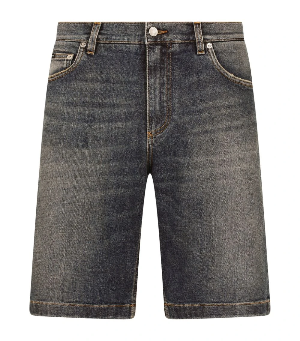 Dolce & Gabbana Washed Denim Shorts S9001-COMBINED COL 1 Dolce & Gabbana Washed Denim Shorts S9001-COMBINED COL