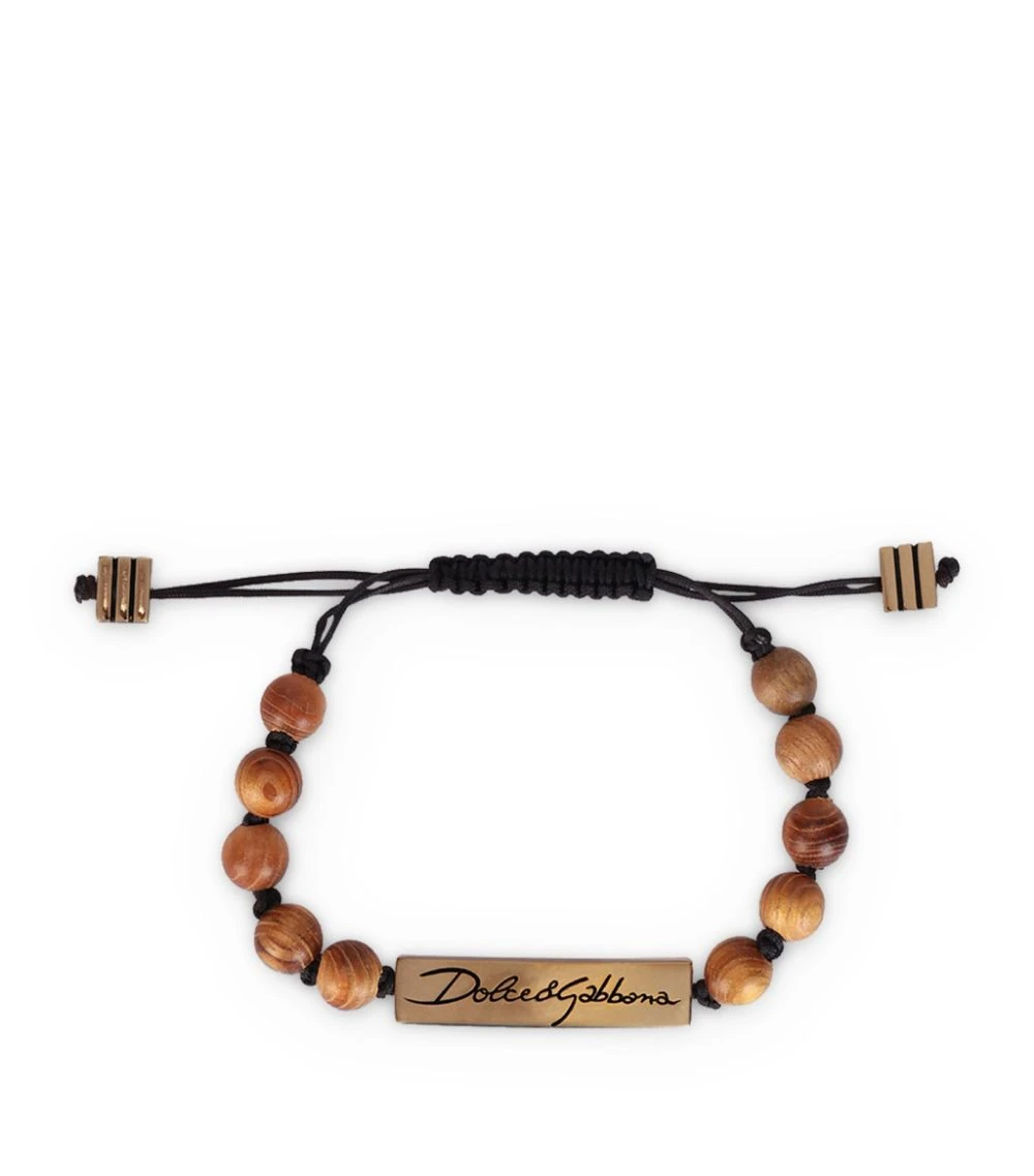 Dolce & Gabbana Wooden Beaded Bracelet N0011-NERO/ORO Bracelets 1 Dolce & Gabbana Wooden Beaded Bracelet N0011-NERO/ORO Bracelets