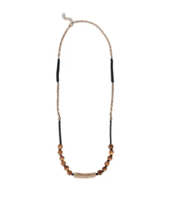 Dolce & Gabbana Wooden Beaded Necklace N0011-NERO/ORO Necklaces