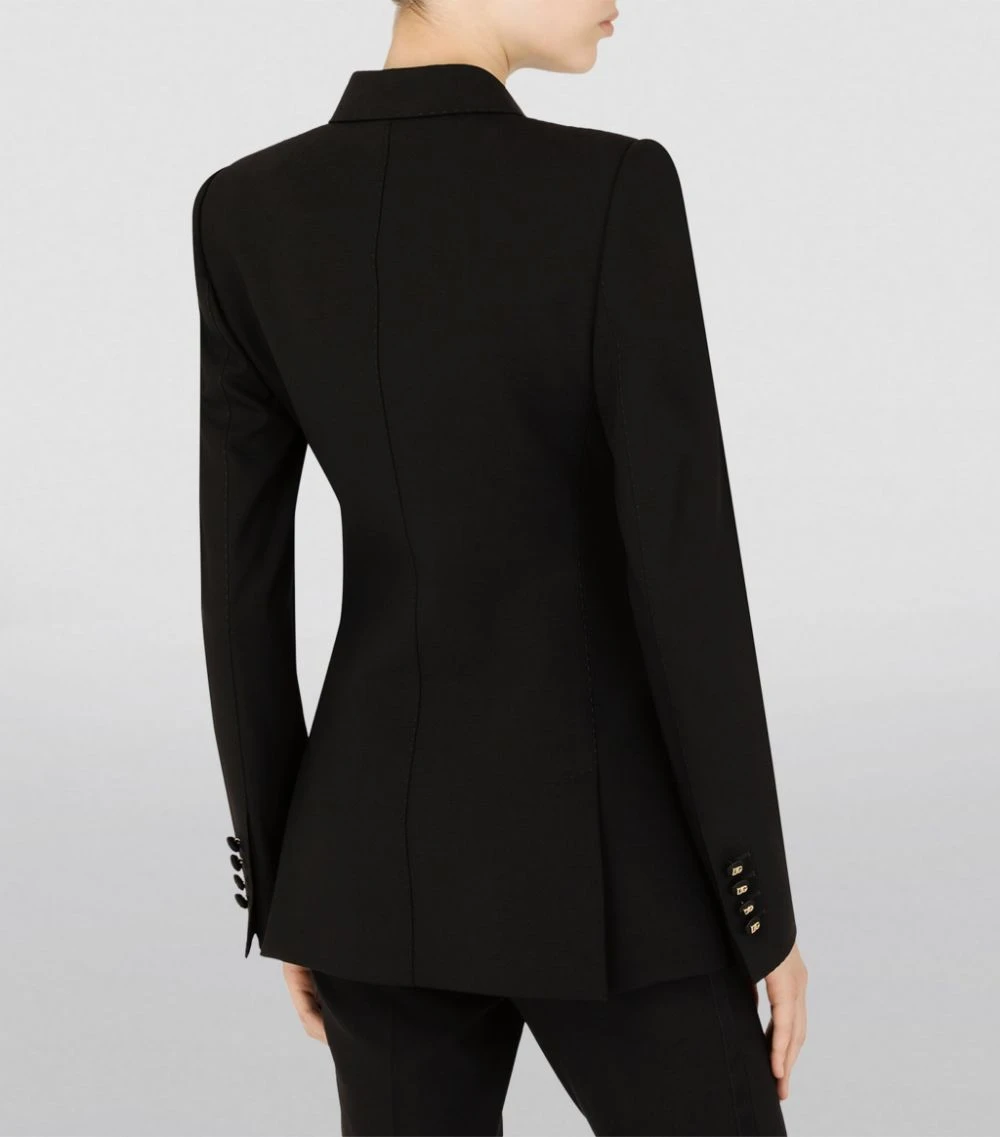 Dolce & Gabbana Wool-Silk Blend Double-Breasted Blazer N0000-BLACK Blazers 5 Dolce & Gabbana Wool-Silk Blend Double-Breasted Blazer N0000-BLACK Blazers - Image 5