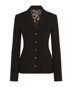 Dolce & Gabbana Wool Tailored Jacket N0000-BLACK Blazers